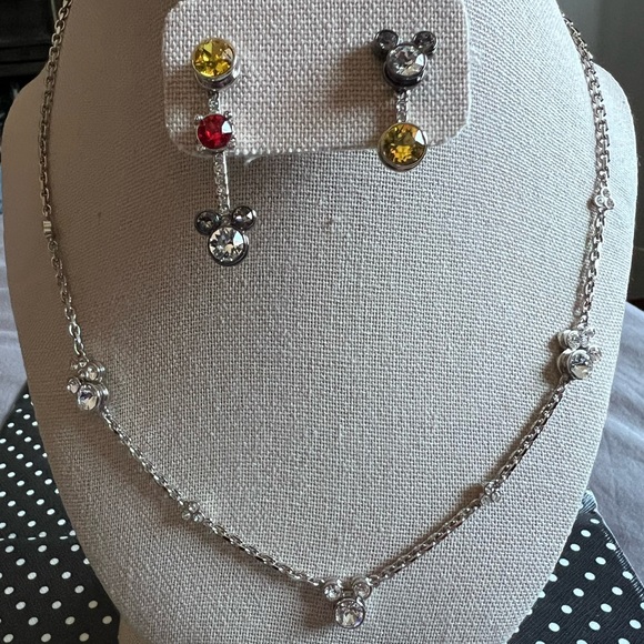 Atelier Swarovski x Disney Mickey Pierced Earrings Colored Crystal #5459869 - Picture 3 of 4